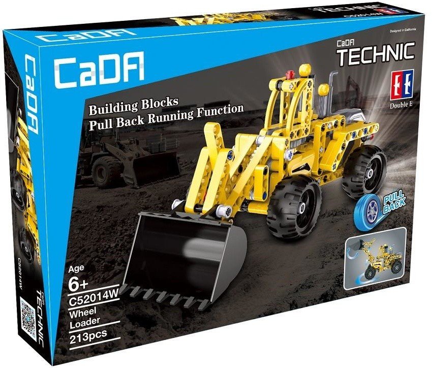 Конструктор погрузчик c инерционным механизмом Double E Cada Technics (213 деталей) - C52014W