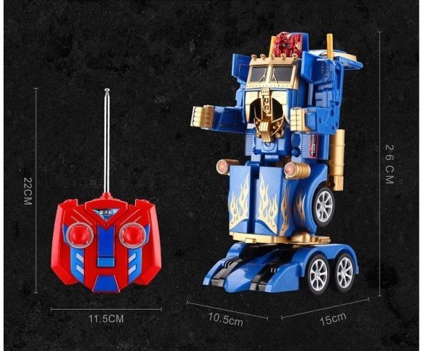 Радиоуправляемый робот трансформер Feng Yuan грузовик (синий цвет) - 28128