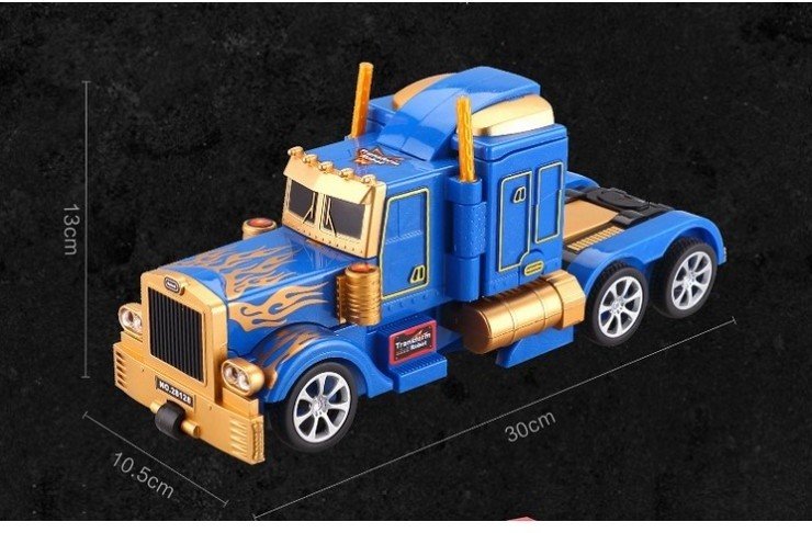 Радиоуправляемый робот трансформер Feng Yuan грузовик (синий цвет) - 28128