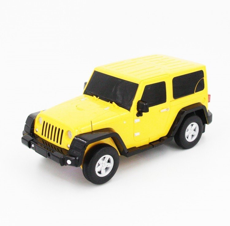 Радиоуправляемый робот трансформер Jeep Rubicon Yellow масштаб 1:14 - 2329PF