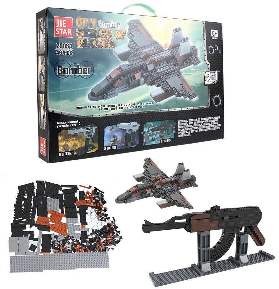 Конструктор Jie Star 2в1 (автомат АК47 и самолет) - 29034