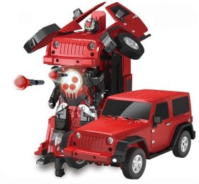 Радиоуправляемый робот трансформер MZ Model Jeep Rubicon Red 1:14 - MZ-2329PF
