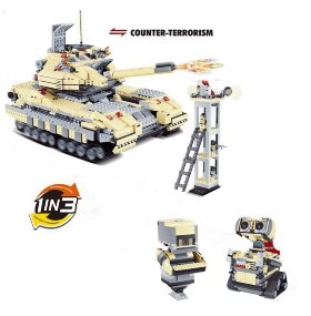 Конструктор Jie Star 3в1 (танк Т-90 и два робота) - 29018