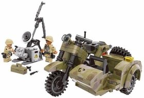 Конструктор XingBao Военный мотоцикл с коляской (256 деталей) - XB-06008