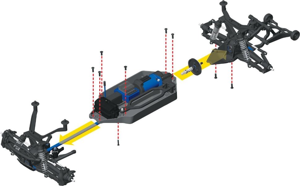 Радиоуправляемый монстр Stampede 4x4 VXL 4WD RTR масштаб 1:10 2.4G - TRA67086-4