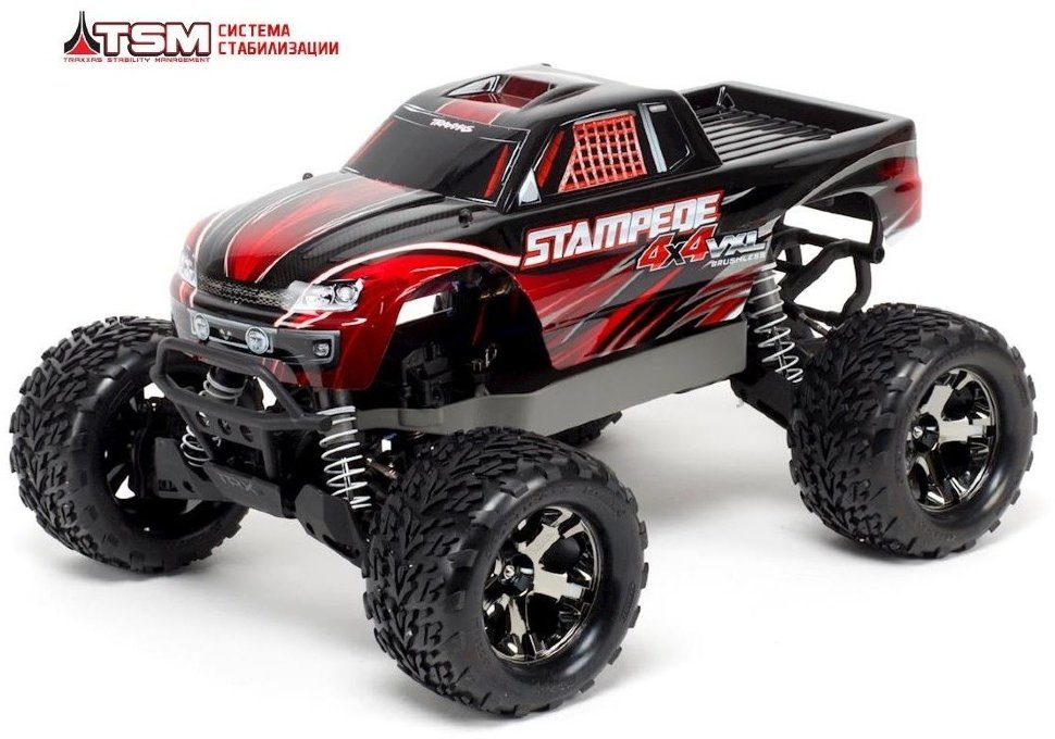Радиоуправляемый монстр Stampede 4x4 VXL 4WD RTR масштаб 1:10 2.4G - TRA67086-4