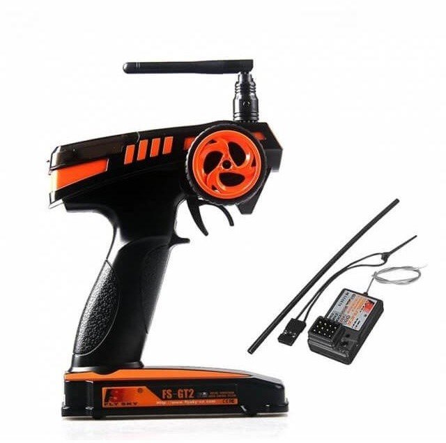 Радиоаппаратура FlySky GT2 (2 канала) с приемником GR3E (3 канала) 2.4гГц - FS-GT2+GR3E